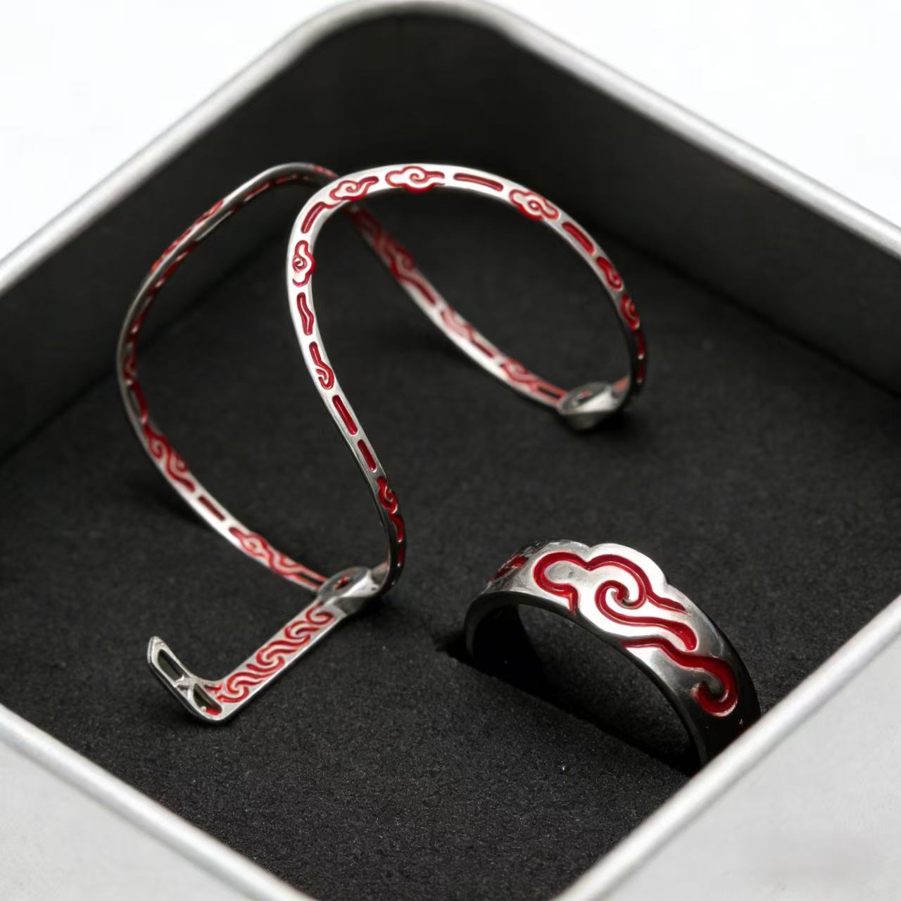 Titanium Bottle Cage & Decoration Ring Gift Set