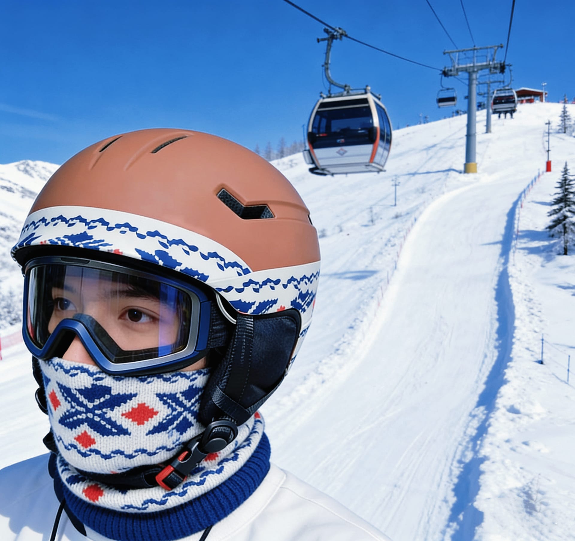 Ski Helmet, Goggle & Scarf Gift Set